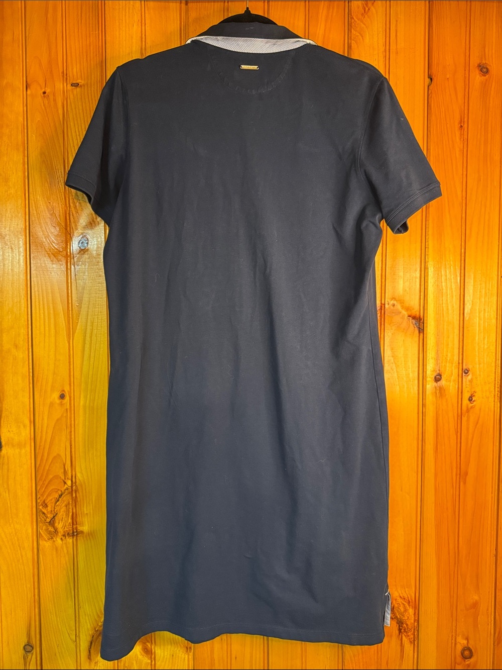 Saint James 1889 Dupuis Propiano Navy Polo Midi Dress with White Trim - Picture 11 of 12